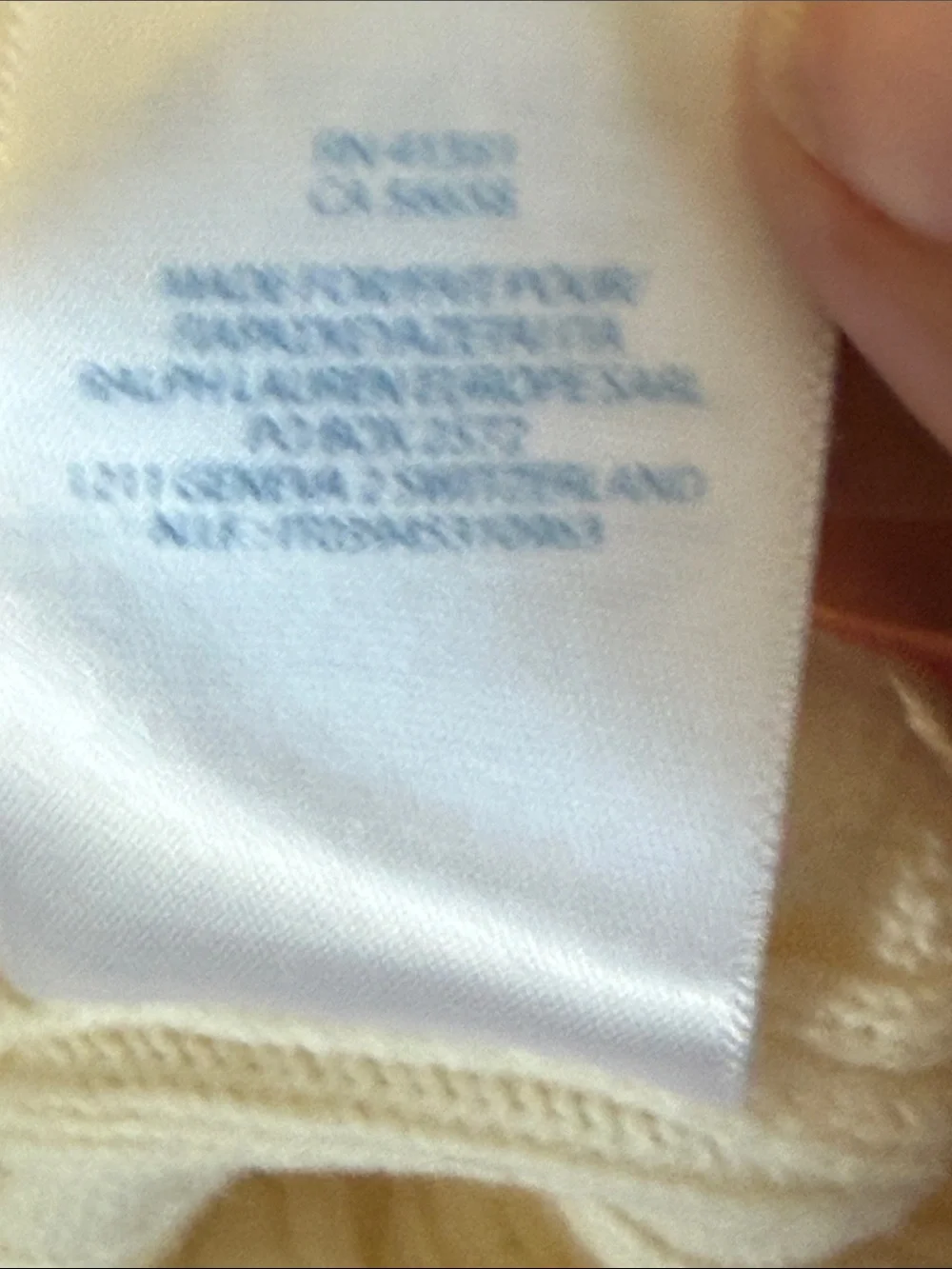 Ralph Lauren Cream Cable Knit Girl's Cardigan with Navy Pony
